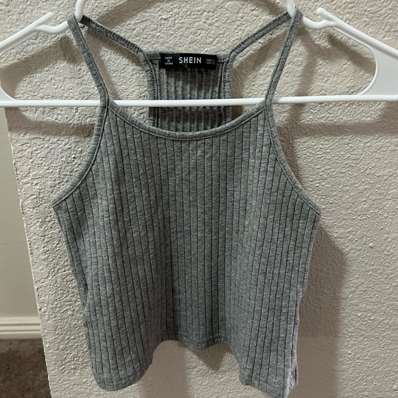 Women’s SHEIN Blue And Grey Crop Top Racerback Tank Top Combo! - Picture 2 of 6